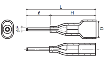 Insulated Pin Terminals, Straight, Twin Wire
