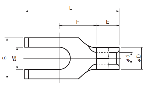Spade Flanged Terminal 2D