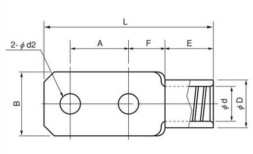 Square Ring Terminal 2D
