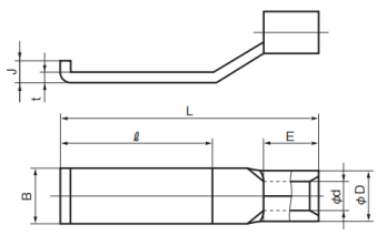 R Type Ring Terminal 2D