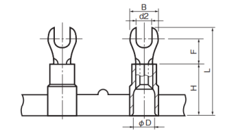 Eco-FriendlyPolycarbonateInsulatedChainTerminals-ICT-Spades-1.25Y-3S