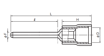 Nylon Insulated Pin Terminals W/Extra Copper Sleeve