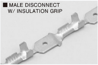 Male Disconnects w/Insulation Grip