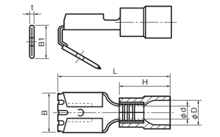 "Insulated Piggyback Disconnect Terminals w/Extra Copper Sleeve on Barrel