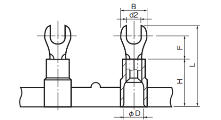 Polycarbonate Insulated Chain Terminals (ICT) - Spades (1.25Y-3S)