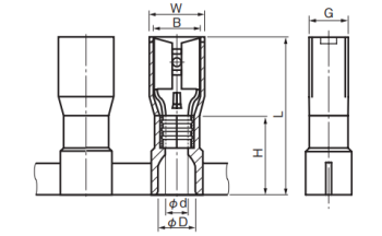 Fully-Insulated ICT Female Disconnects .187 Series