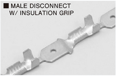 Male Disconnects w/Insulation Grip