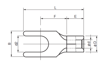 2D Y Type Spade Terminals
