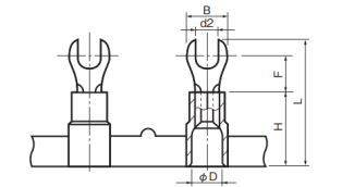 Polycarbonate Insulated Chain Terminals (ICT) - Spades (1.25Y-3S)