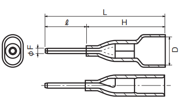 Insulated Pin Terminals, Straight, Twin Wire