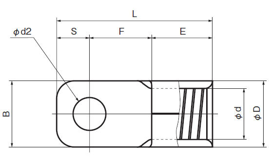 2D square ring cb type terminal